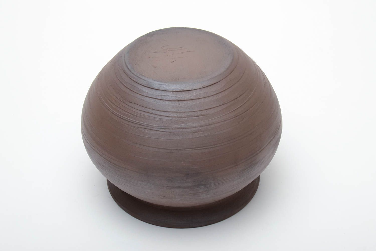 Pot de cuisine en argile fait main original soupière vaisselle couleur marron photo 4