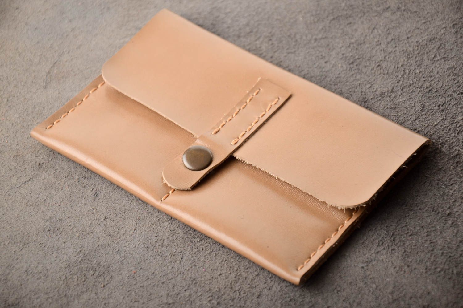 Handmade leather business card holder stylish make accessory designer present photo 1