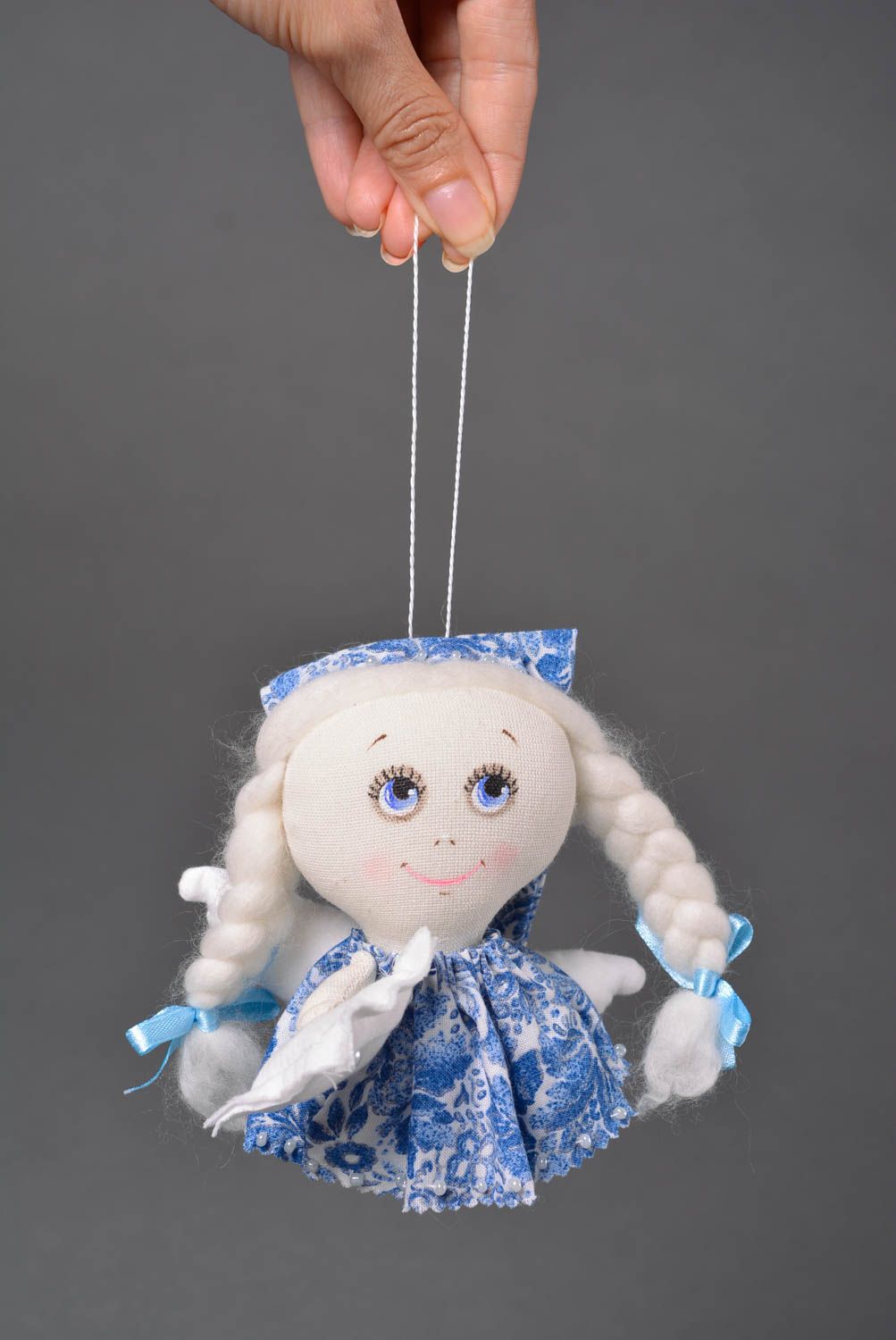Игрушка ручной работы авторская кукла из ткани дизайнерская кукла расписная фото 4