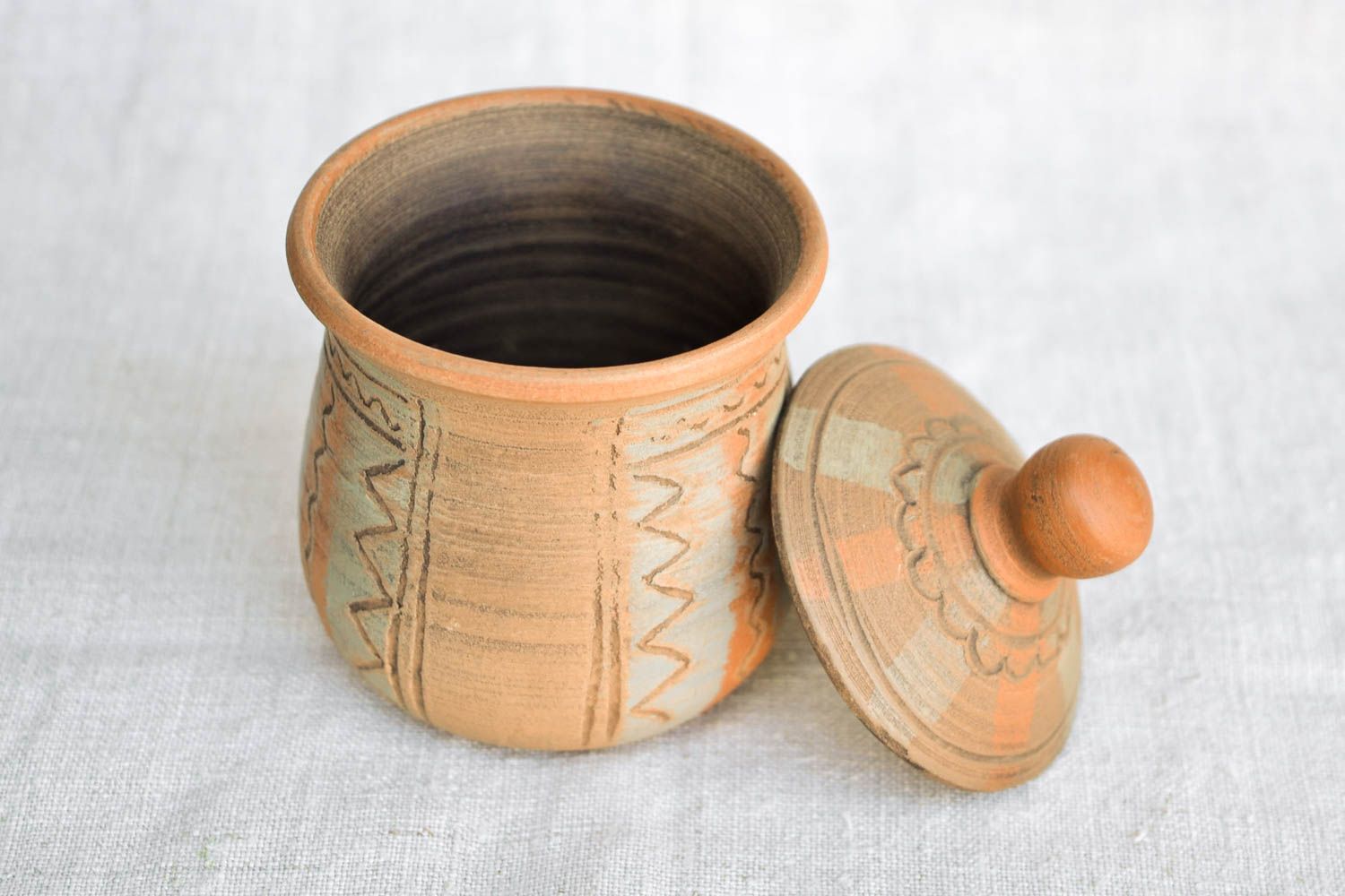 Stylish handmade sugar bowl unusual cute kitchenware ceramic bowl gift photo 4