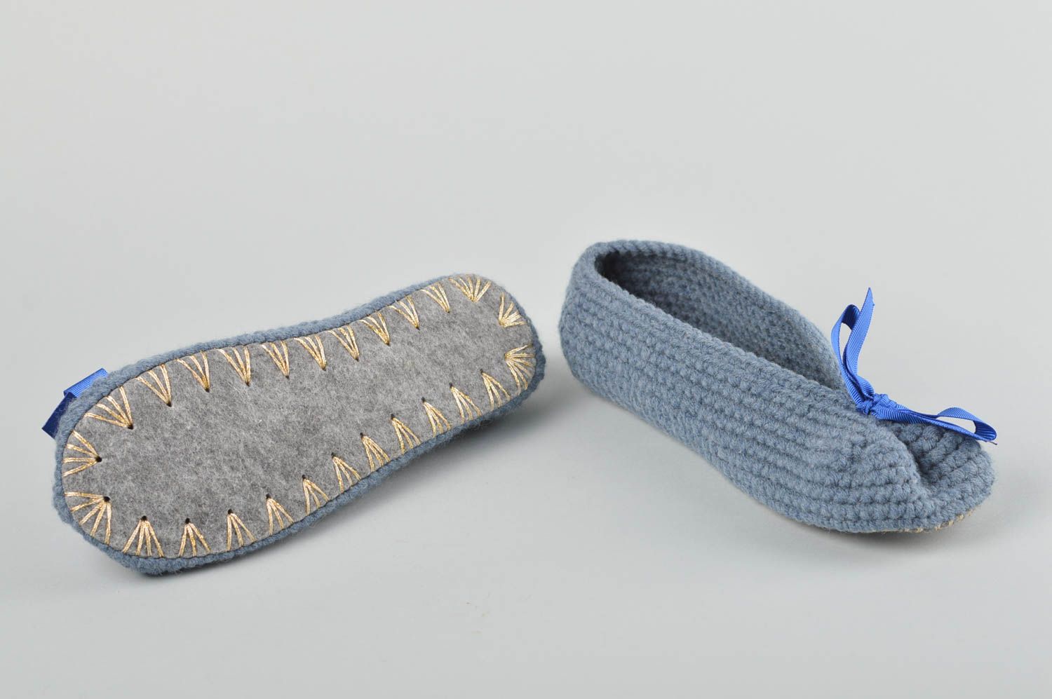 Handmade crochet slippers women's best slippers ballet shoes gifts for mom photo 5