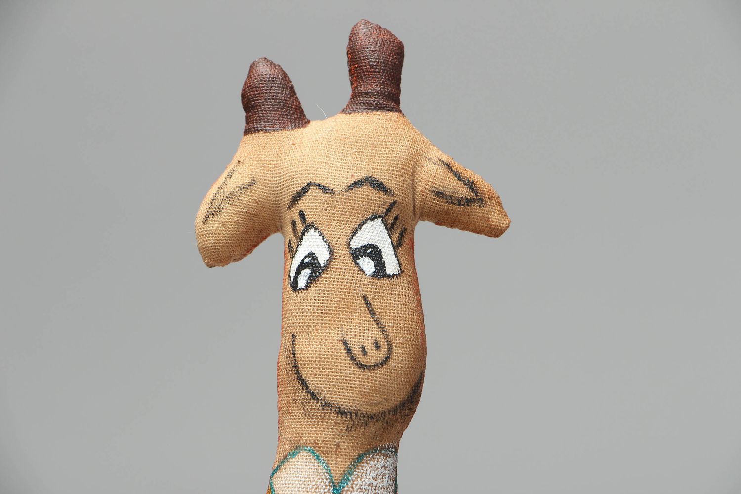 Мягкая игрушка текстильная с росписью акриловыми красками Козлик фото 2