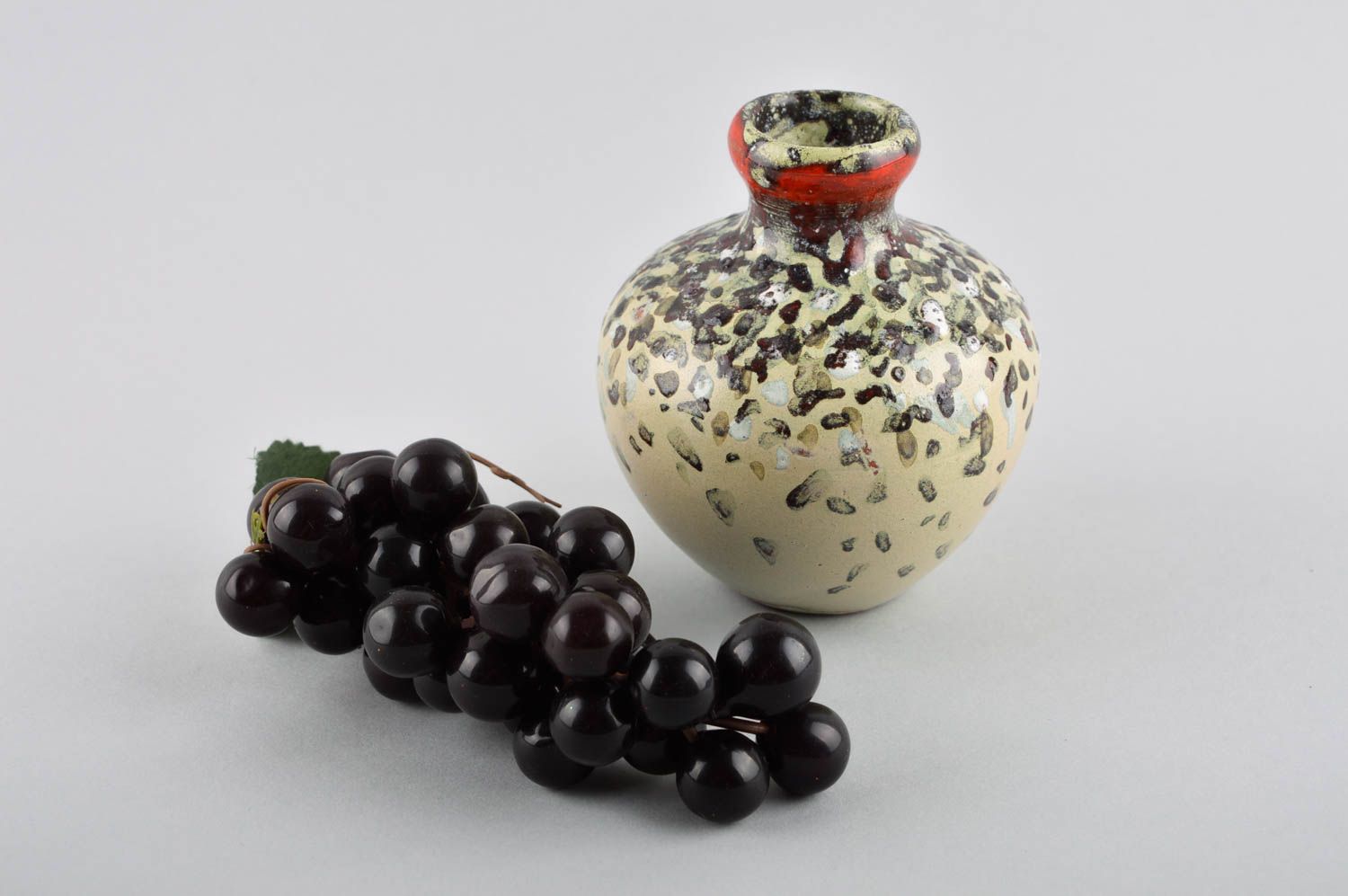 Ваза для декора ручной работы красивая ваза из глины авторский декор для дома фото 1
