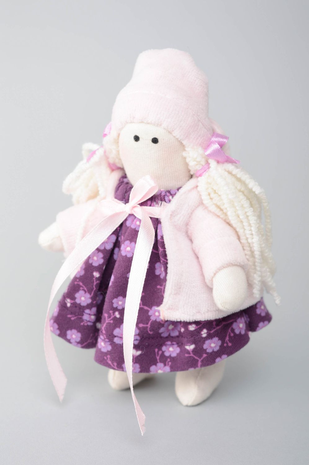 Small designer soft toy made of fabric photo 1