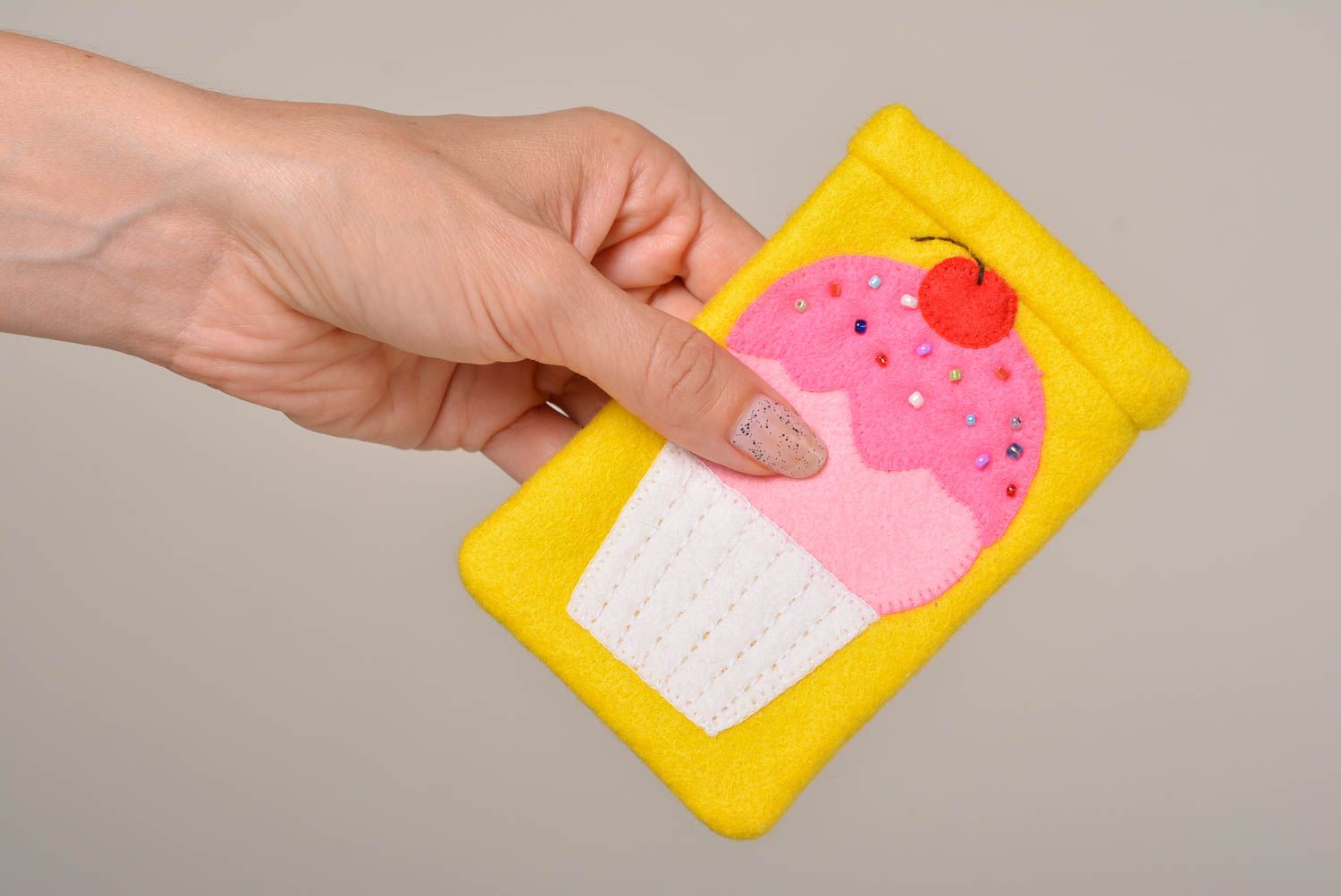 Stylish handmade textile phone case gadget case design gift ideas for kids photo 5