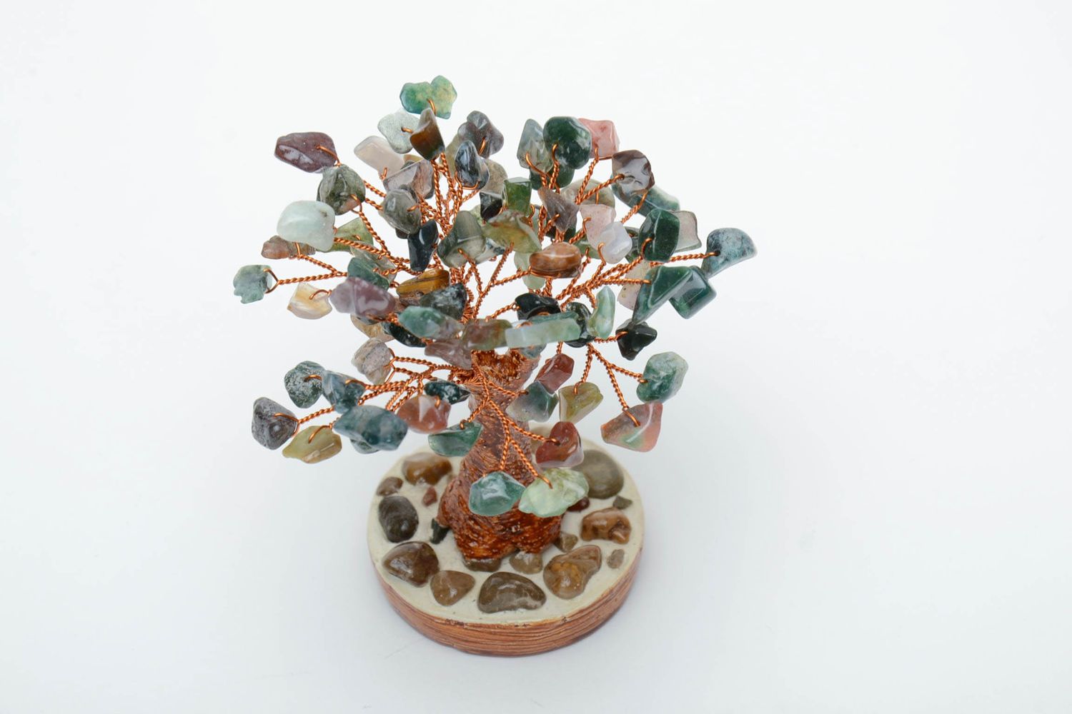 Arbre miniature en pierres jaspe bonsaï photo 3