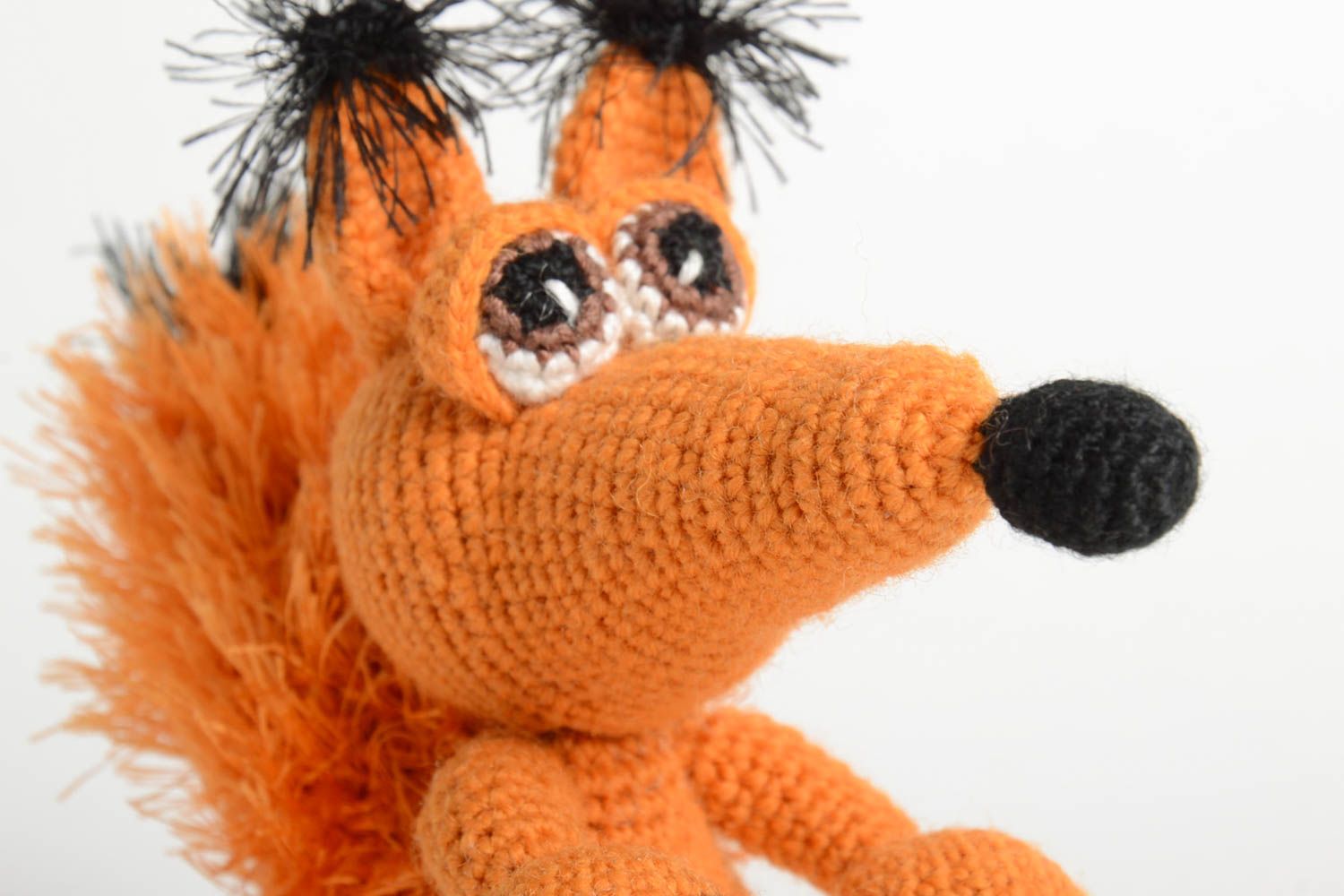 Peluche écureuil faite main Jouet tricoté au crochet Cadeau pour enfant photo 3