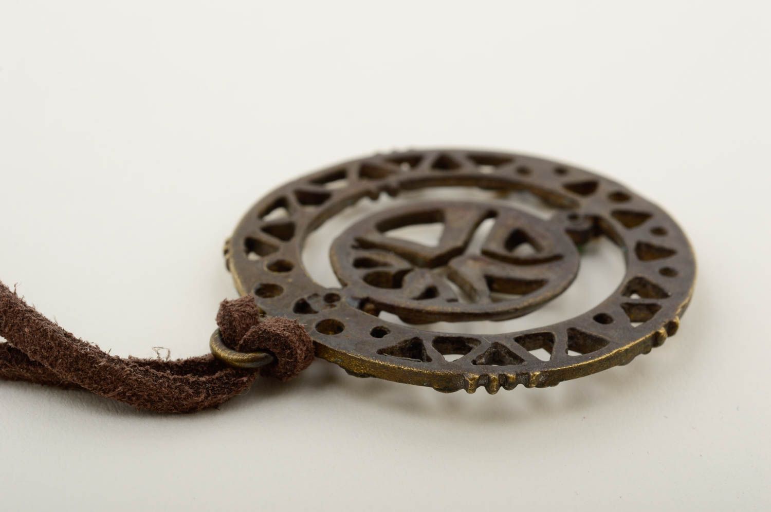 Handmade metal pendant unusual stylish jewelry cute pendant present for women photo 5