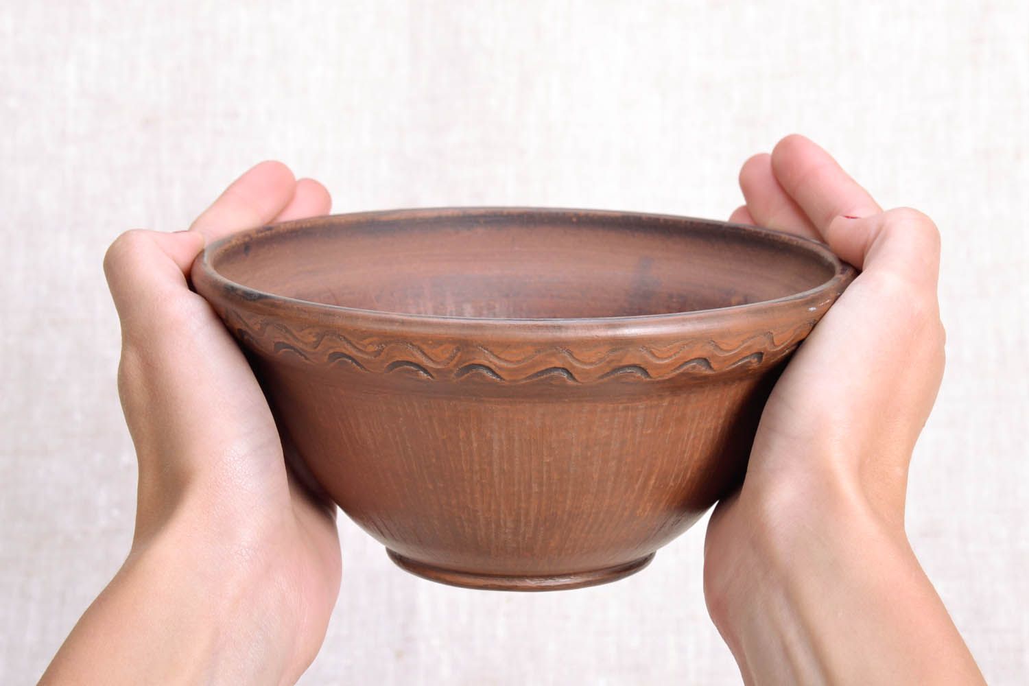 7 20 oz deep handmade clay bowl planter 0,79 lb photo 5