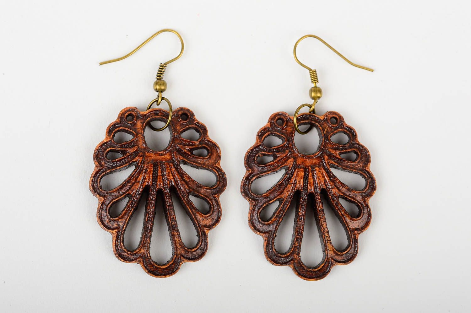 Handcrafted earrings designer jewelry wooden earrings ladies earrings  photo 2