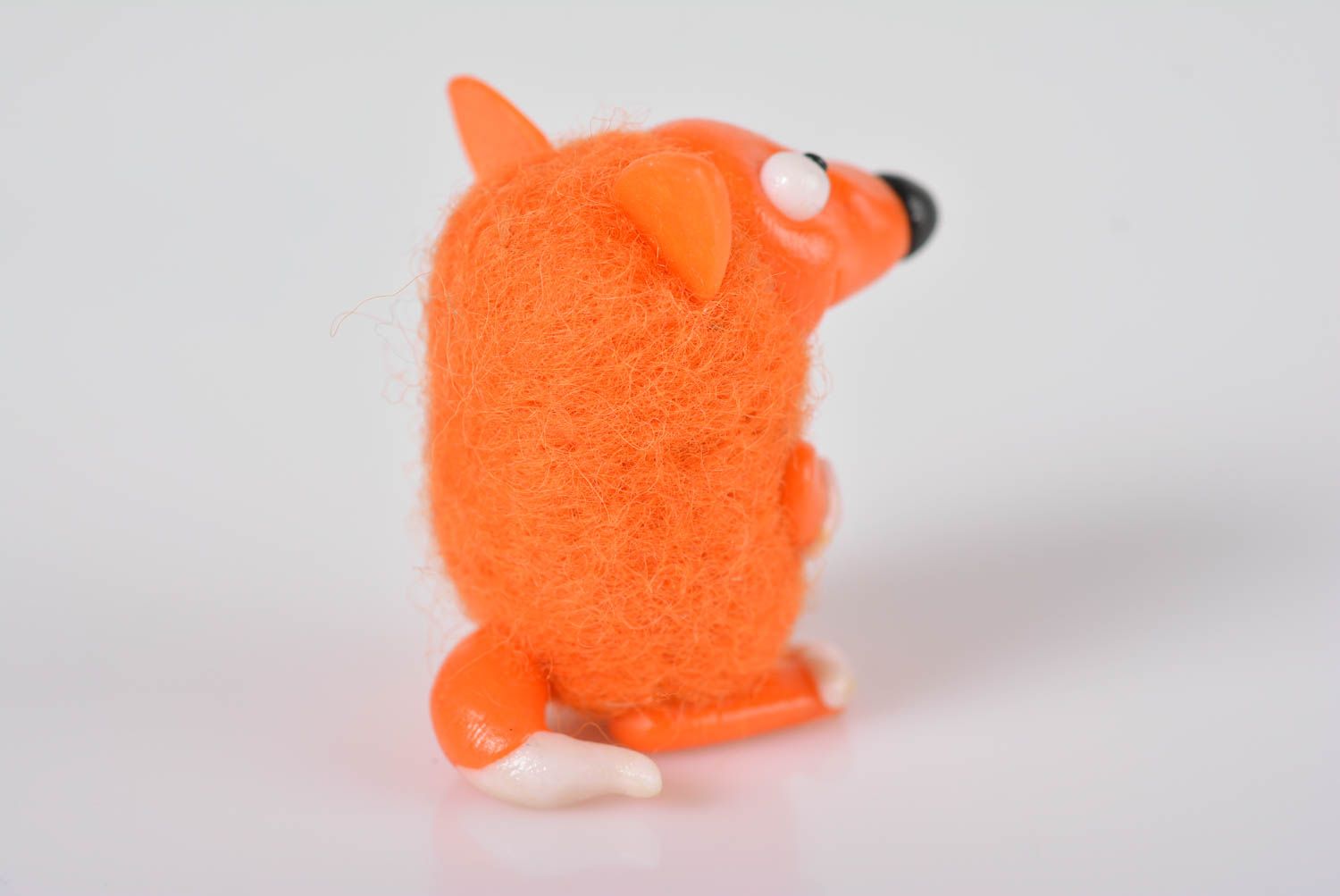 Gefilzte Figur handmade Fuchs Spielzeug Kinder Geschenke kleine Figur orange foto 5