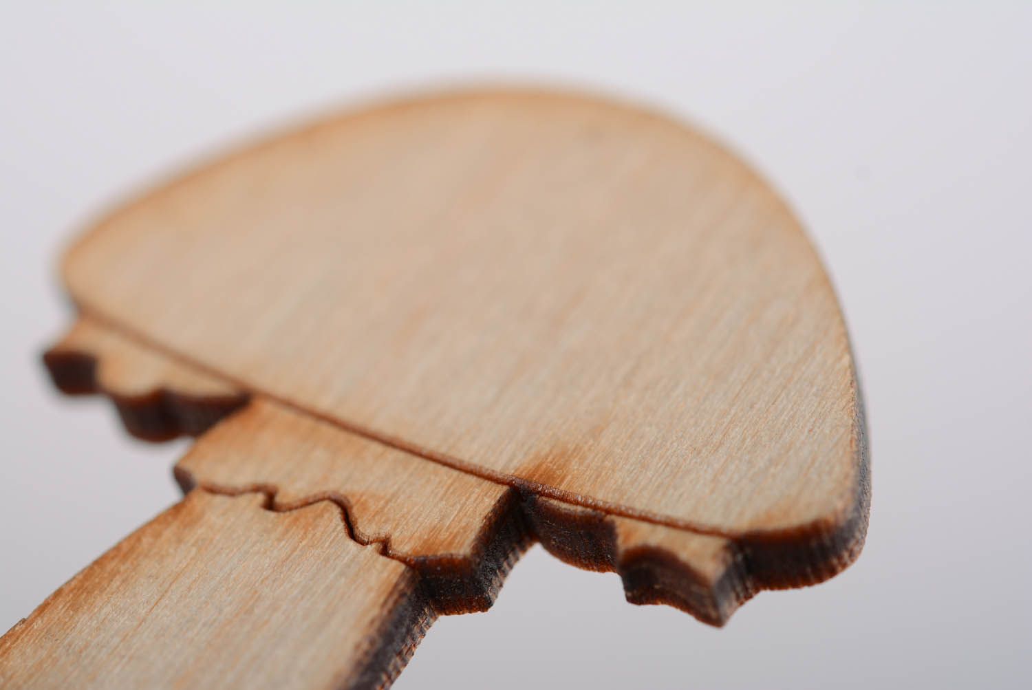 Peça para criatividade com imã de madeira contraplacada artesanal Cogumelo foto 5