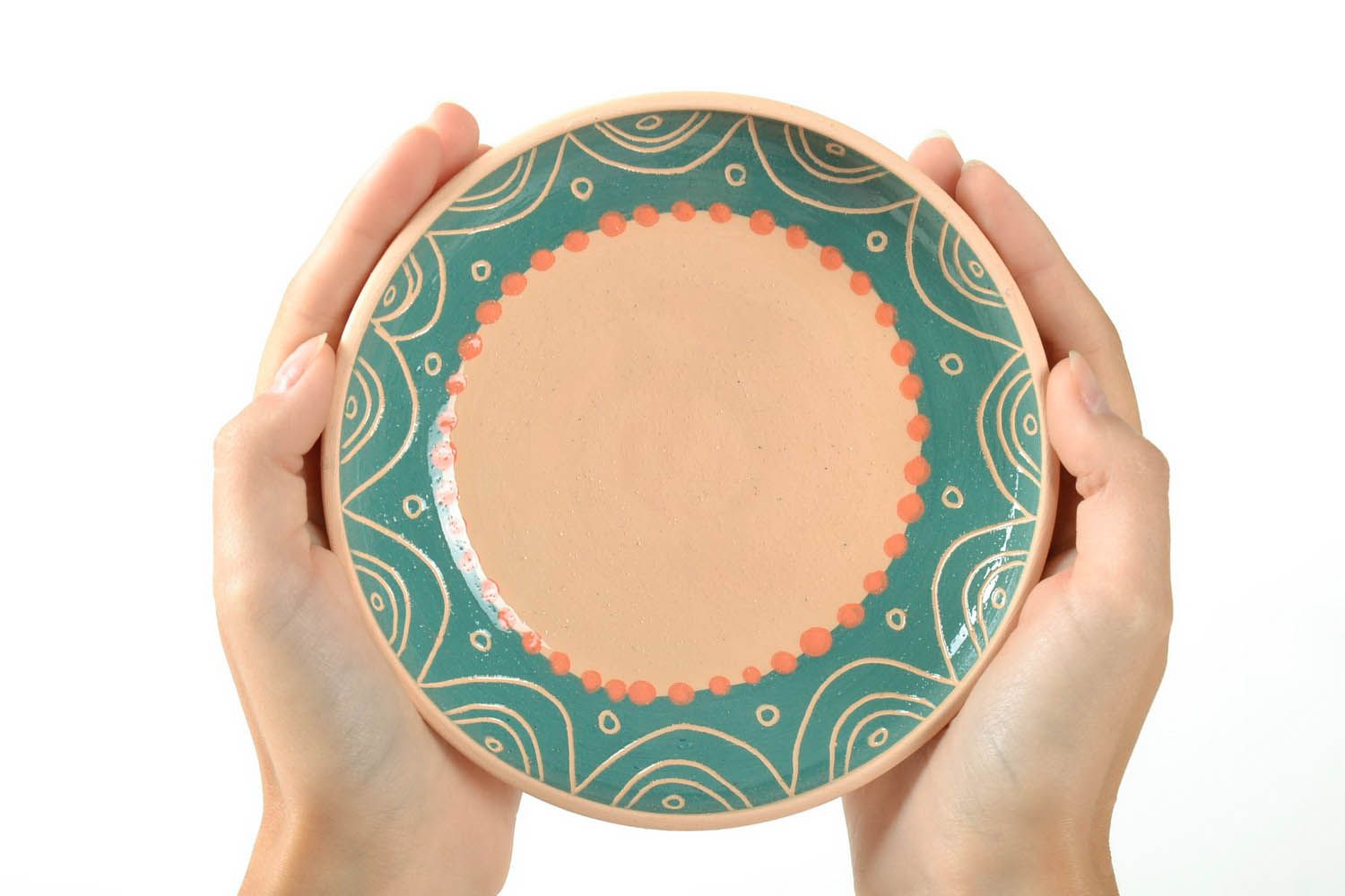 Керамическая тарелка ручной работы фото 5