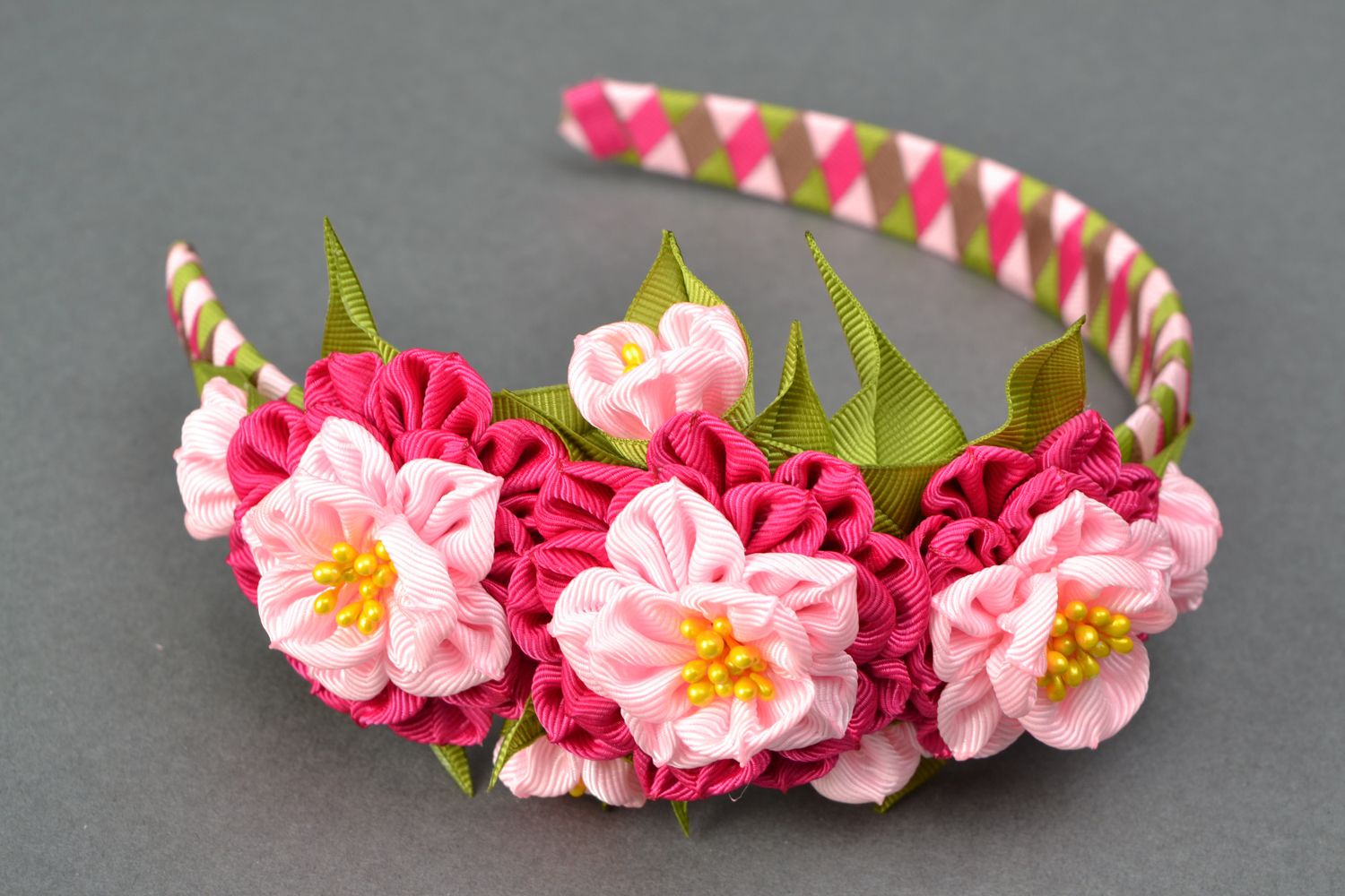 Rep ribbon flower headband  photo 1