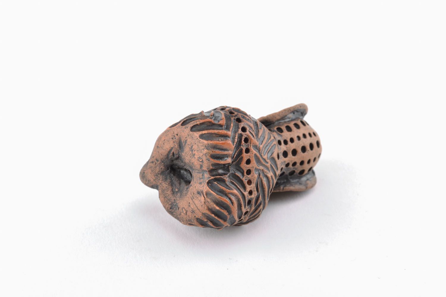 Pipa de fumar de cerámica con forma de elefante foto 2