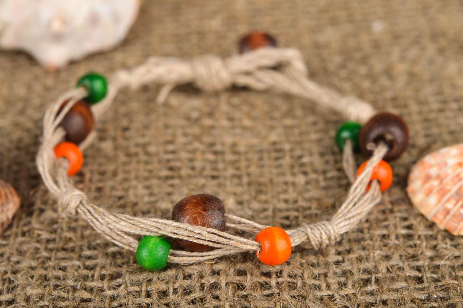 Unusual handmade cord bracelet costume jewelry designs beaded bracelet photo 1