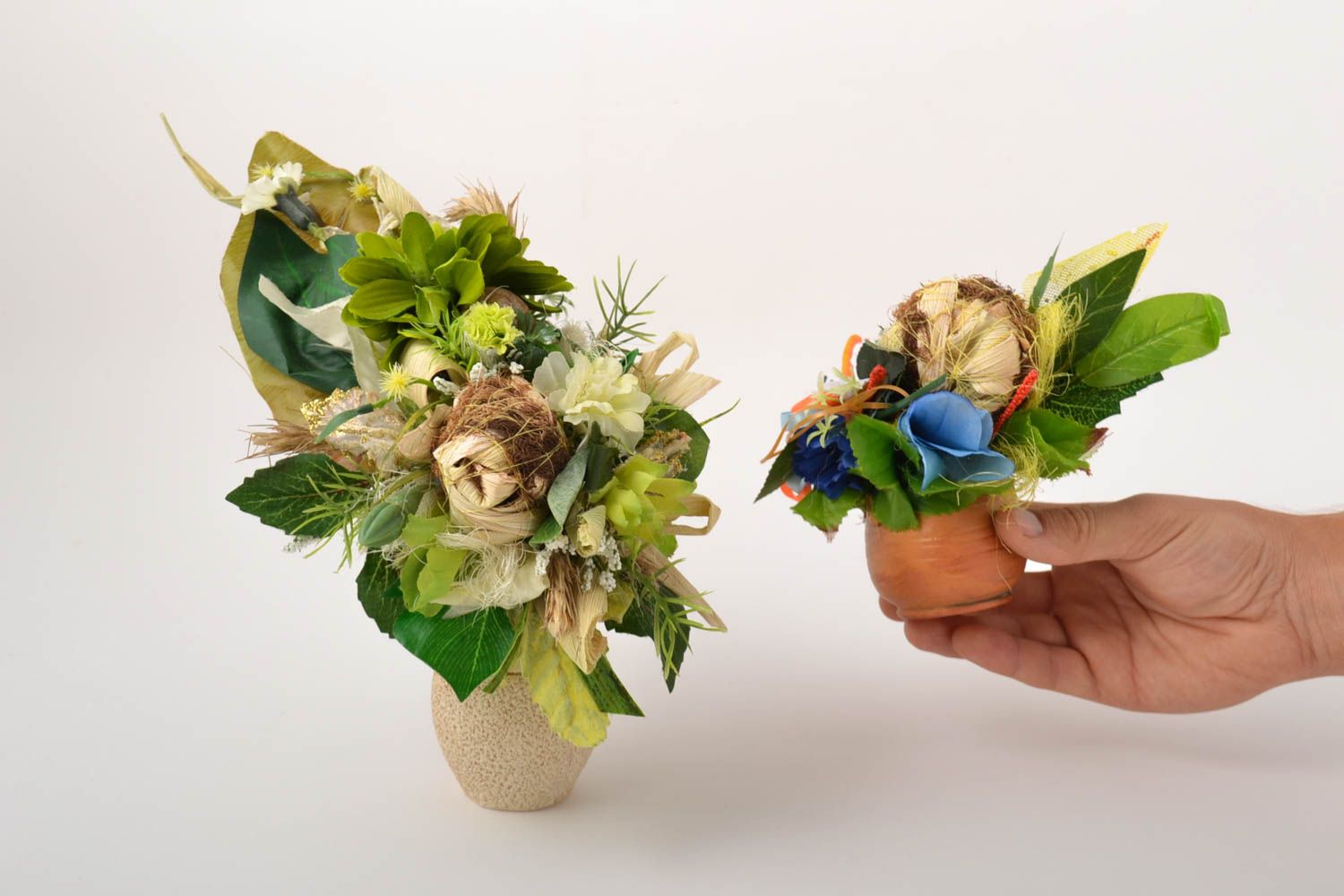 Bouquet artificiale fatto a mano mazzo di fiori decorativi regalo originale foto 5