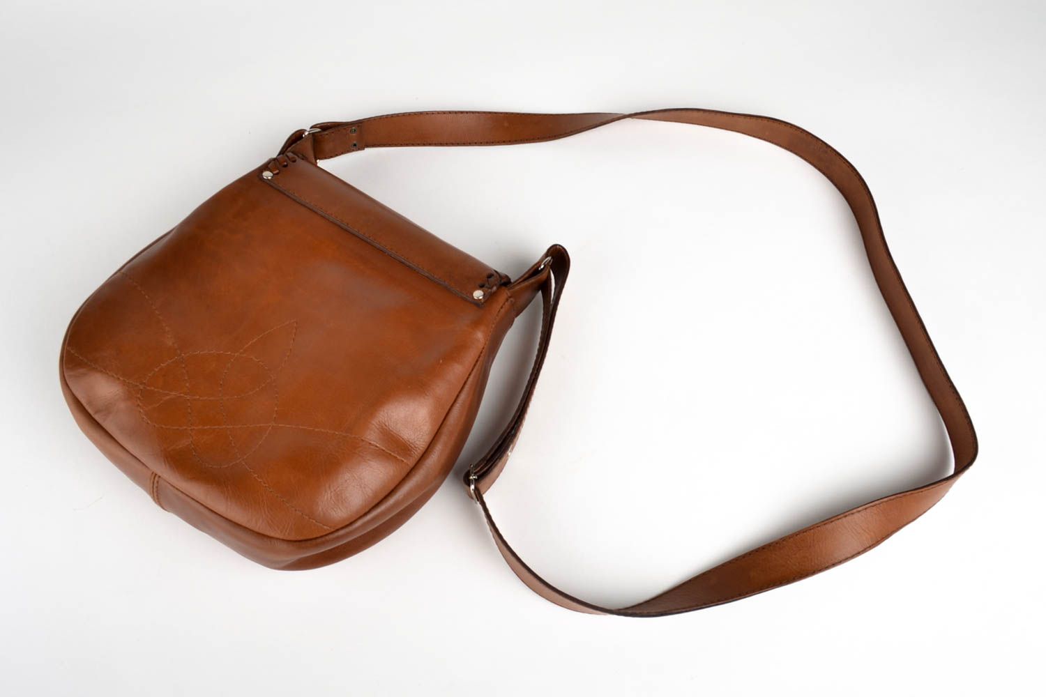 Handmade leather accessories designer shoulder bag stylish purse for women photo 2