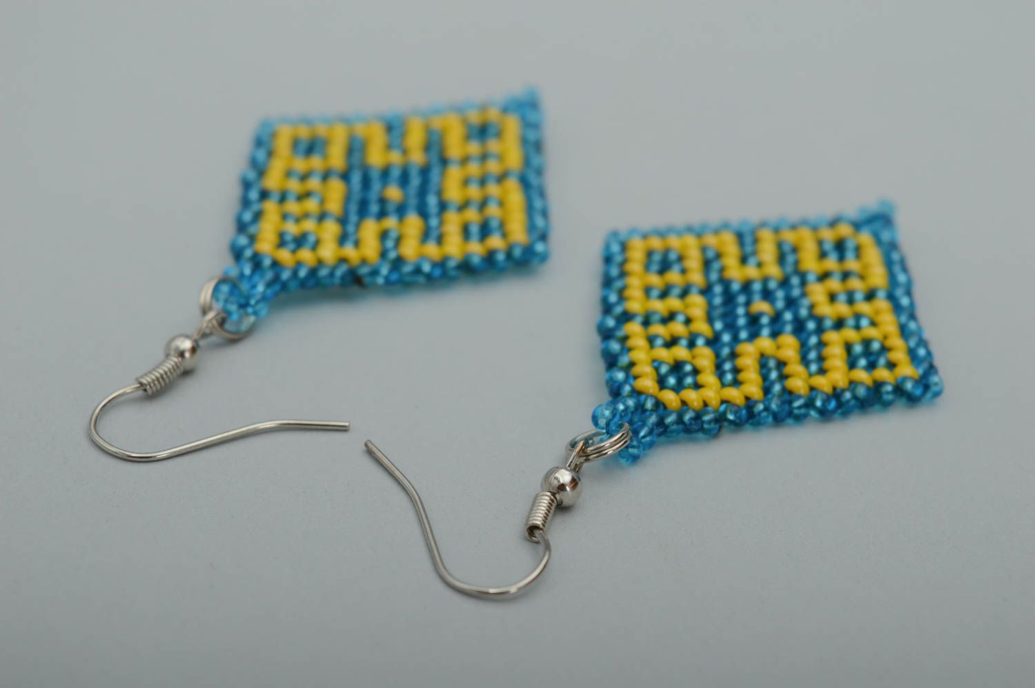 Handmade beaded earrings long earrings with charms seed beads accessories photo 3