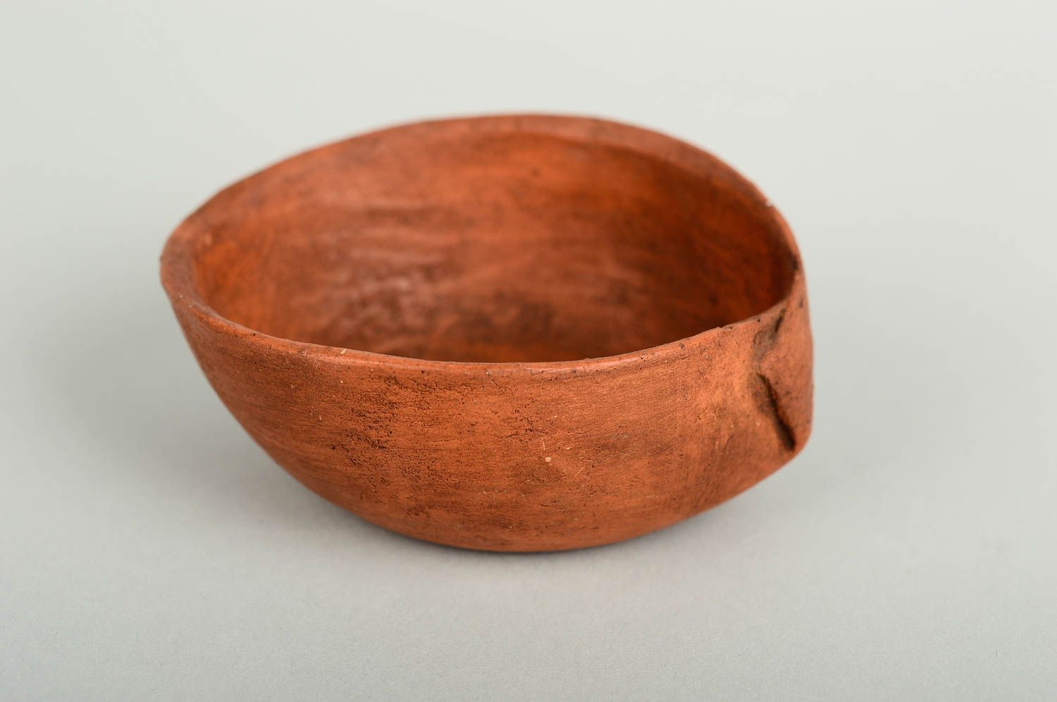 Посуда ручной работы керамическая миска глубокая глиняная посуда коричневая фото 2