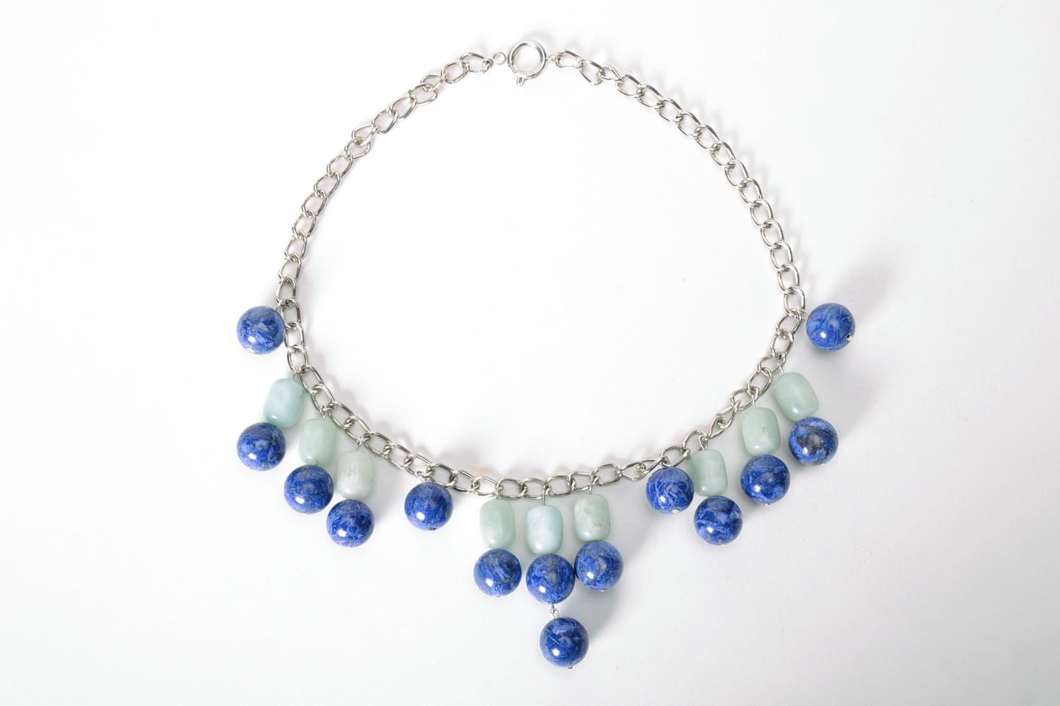 Blue handmade necklace  photo 2
