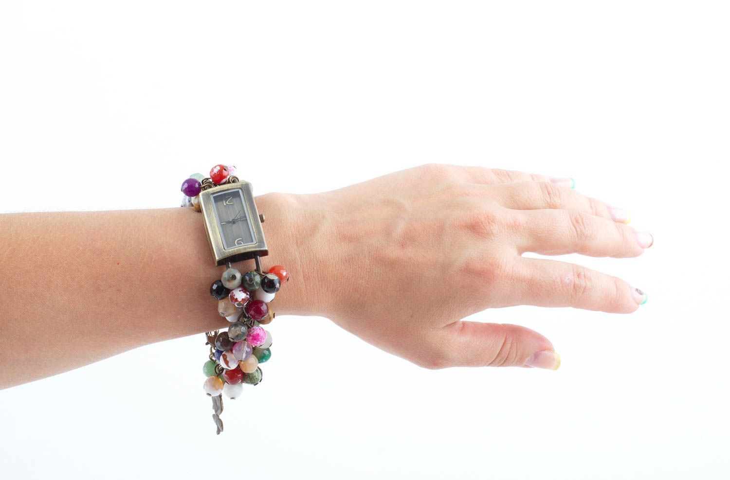 Damen Armbanduhr handmade Frauen Accessoire Frauen Armbanduhr Designer Schmuck  foto 5