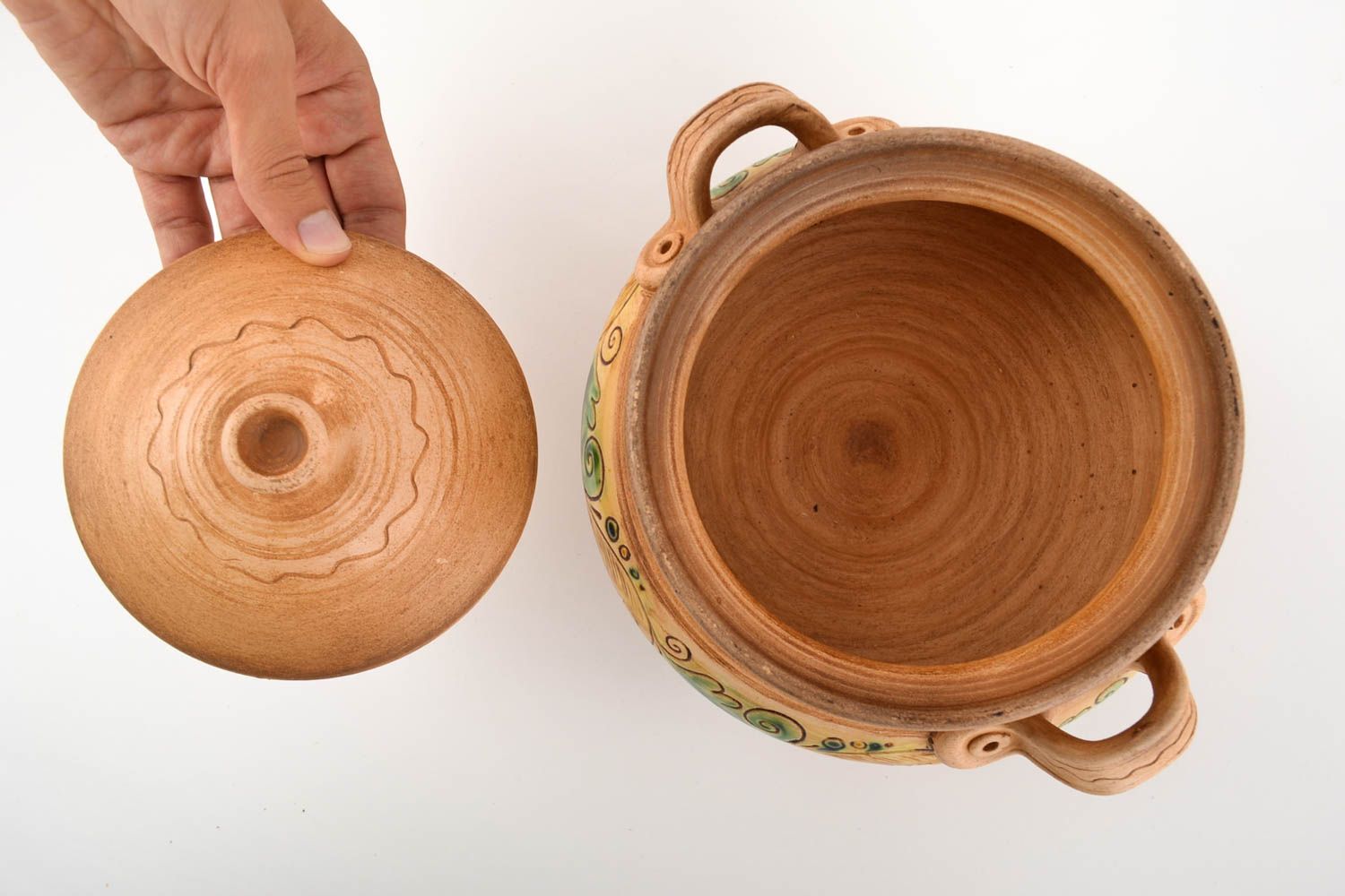 Keramik Geschirr handmade Ton Topf Küchen Geschirr Geschenk Idee bemalt schön foto 2