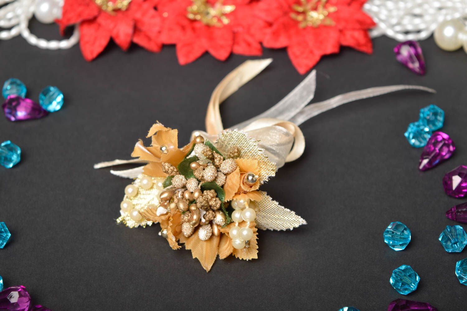 Ramillete de flores hecho a mano botonier para el novio accesorio de boda  foto 1