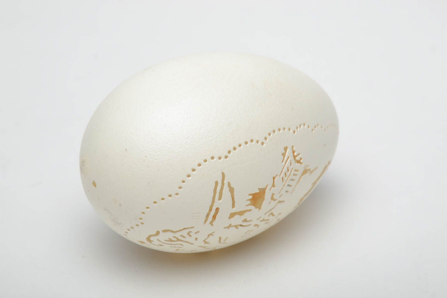 Гусиное яйцо с гравировкой Баришня фото 3