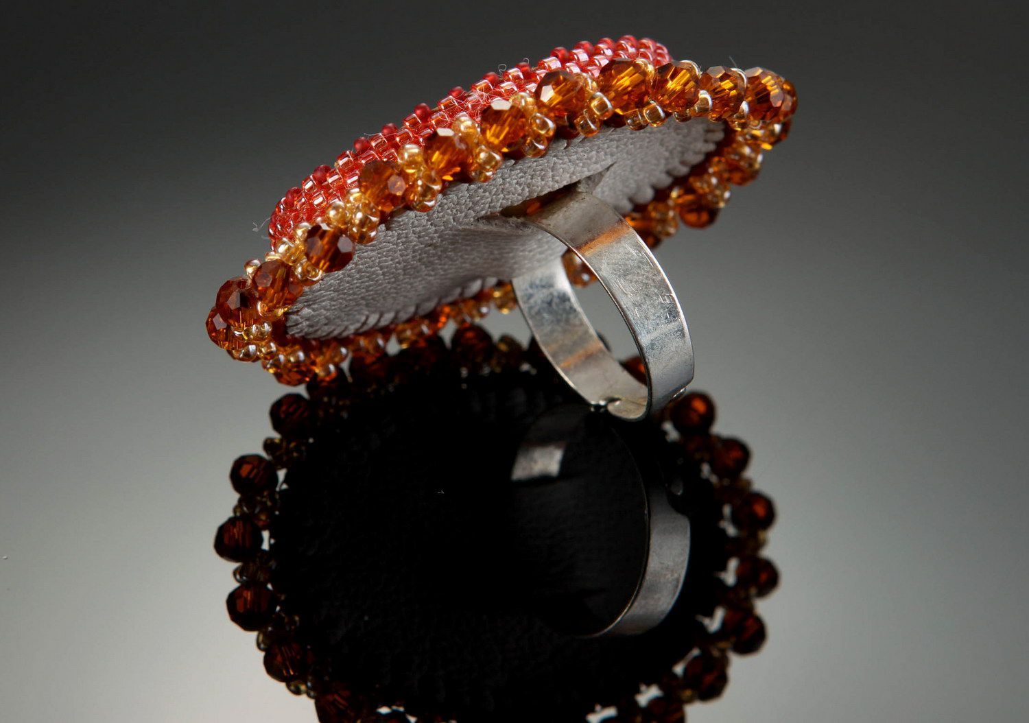 Handmade ring with carnelian photo 2