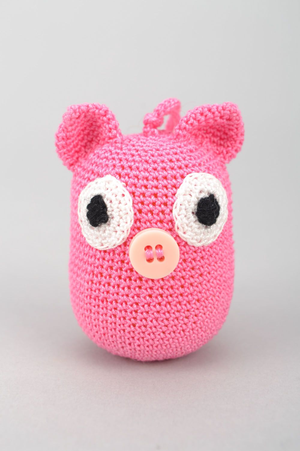 Homemade rattle toy Pig photo 3