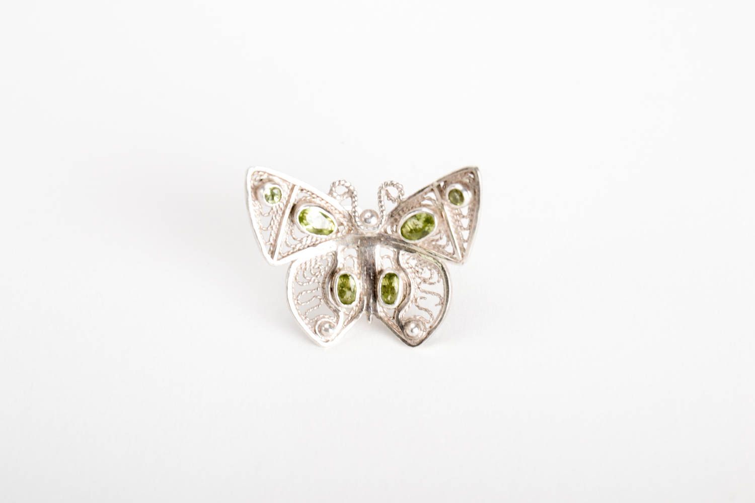 Женское кольцо ручной работы серебряное кольцо бабочка серебряное украшение фото 4