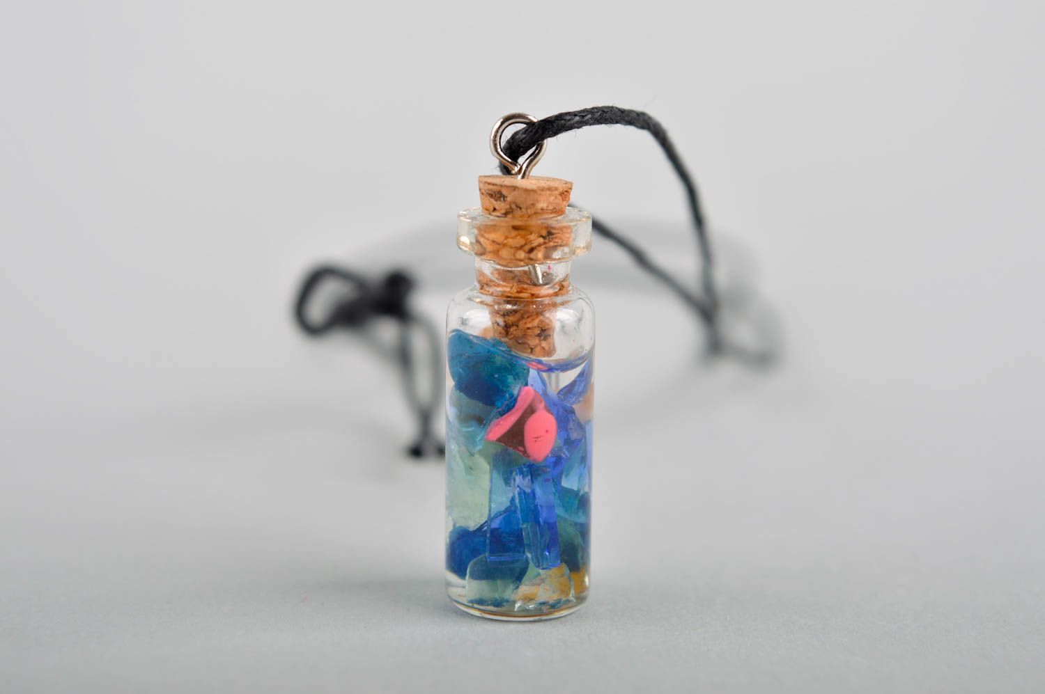 Handmade glass vial charm long necklace designer necklaces for women cool gifts photo 4