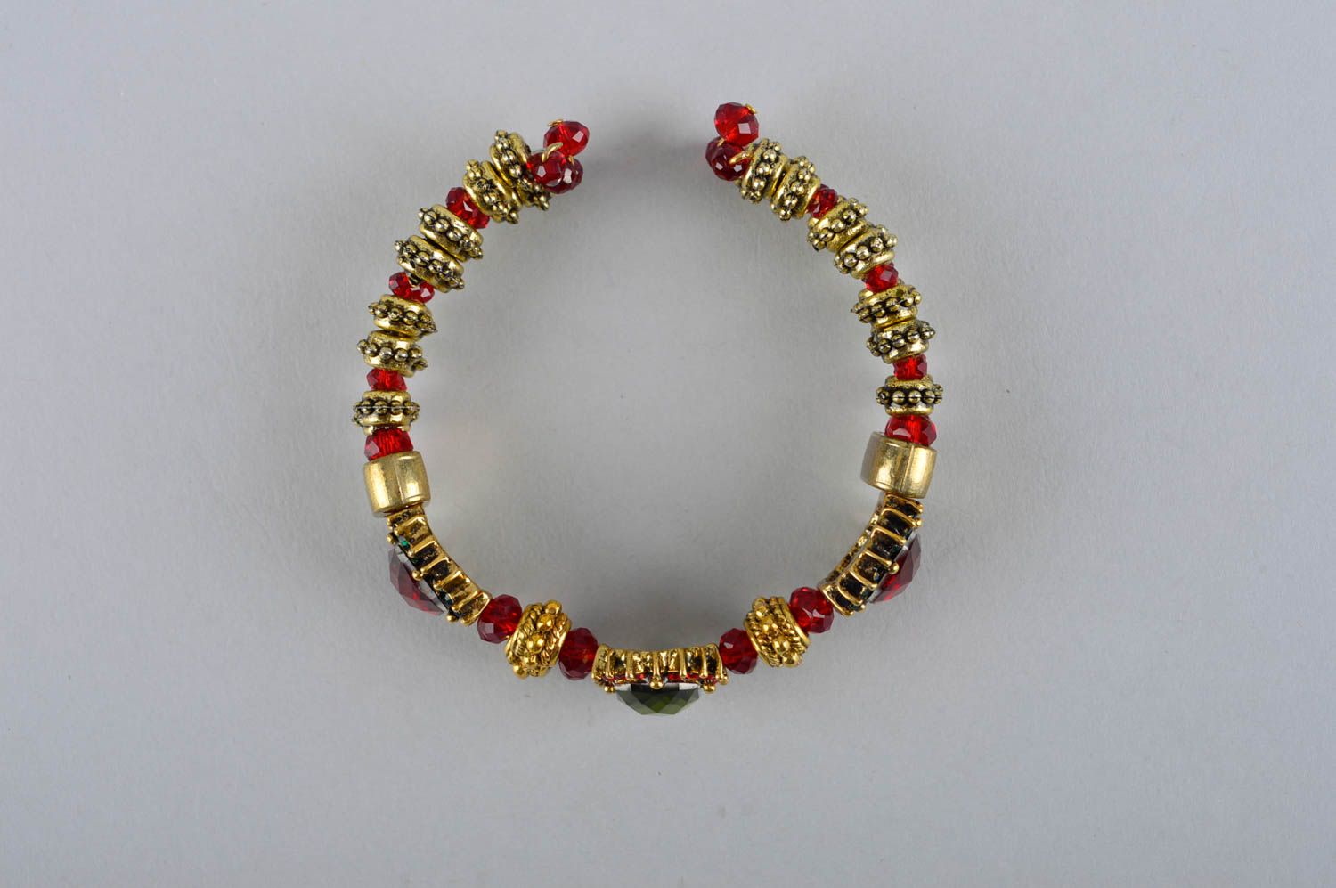 Designer stylish crystal bracelet unique handmade bijouterie accessories  photo 3