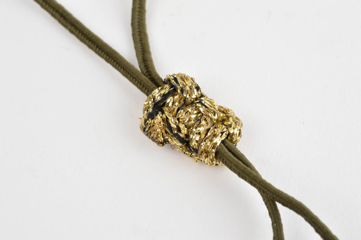 Handmade Halskette für Frauen Rocailles Kette Frauen Accessoire gelbes Gold foto 3