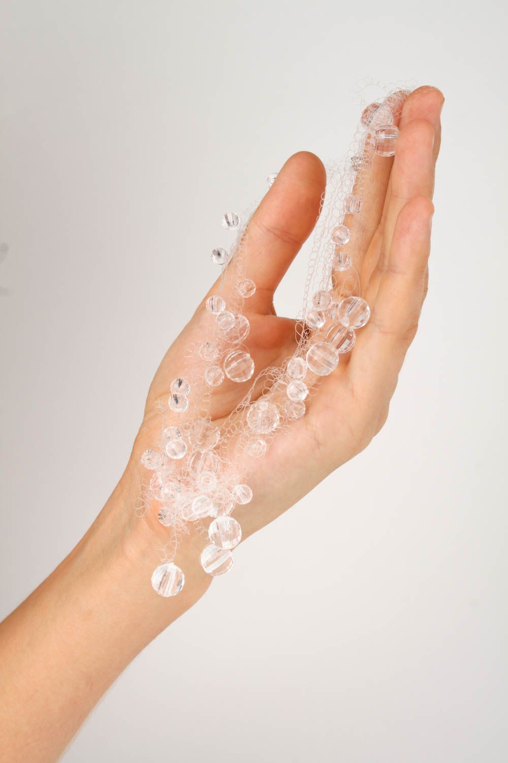 Collier perles de rocaille Bijou fait main Accessoire femme fermoir mousqueton photo 5