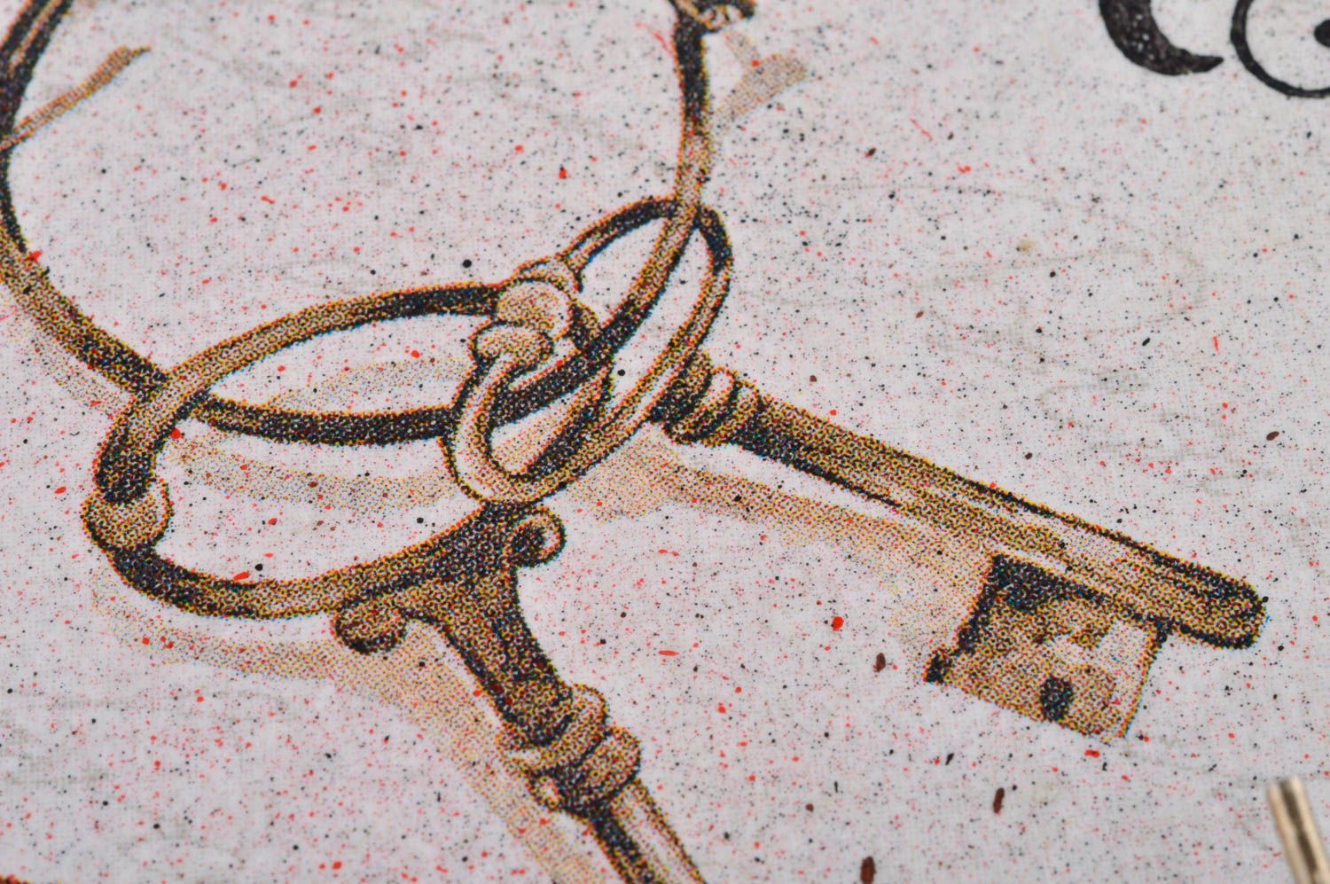 Porte-clefs mural en contreplaqué en forme de maisonnette fait main serviettage photo 3