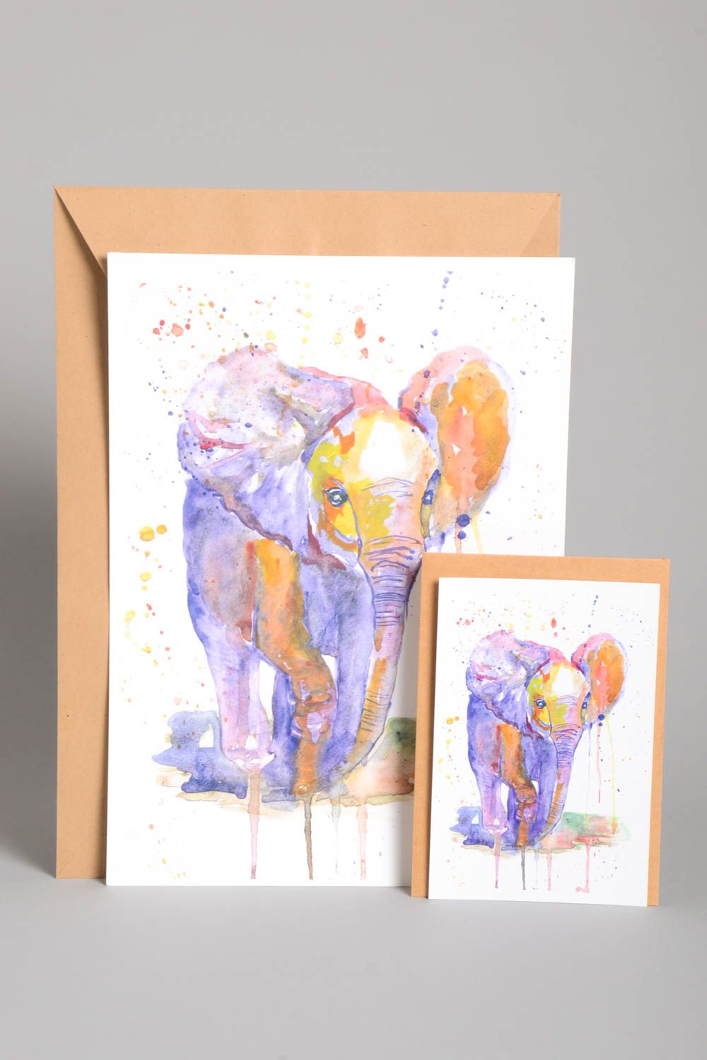 Handmade Deko für Wohnzimmer Deko Wandbild Geschenk zum Einzug Elefanten foto 1