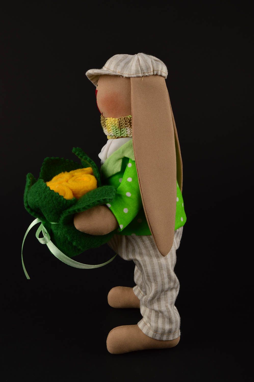 Muñeca de tela hecha a mano peluche para regalar regalo original Liebre foto 4