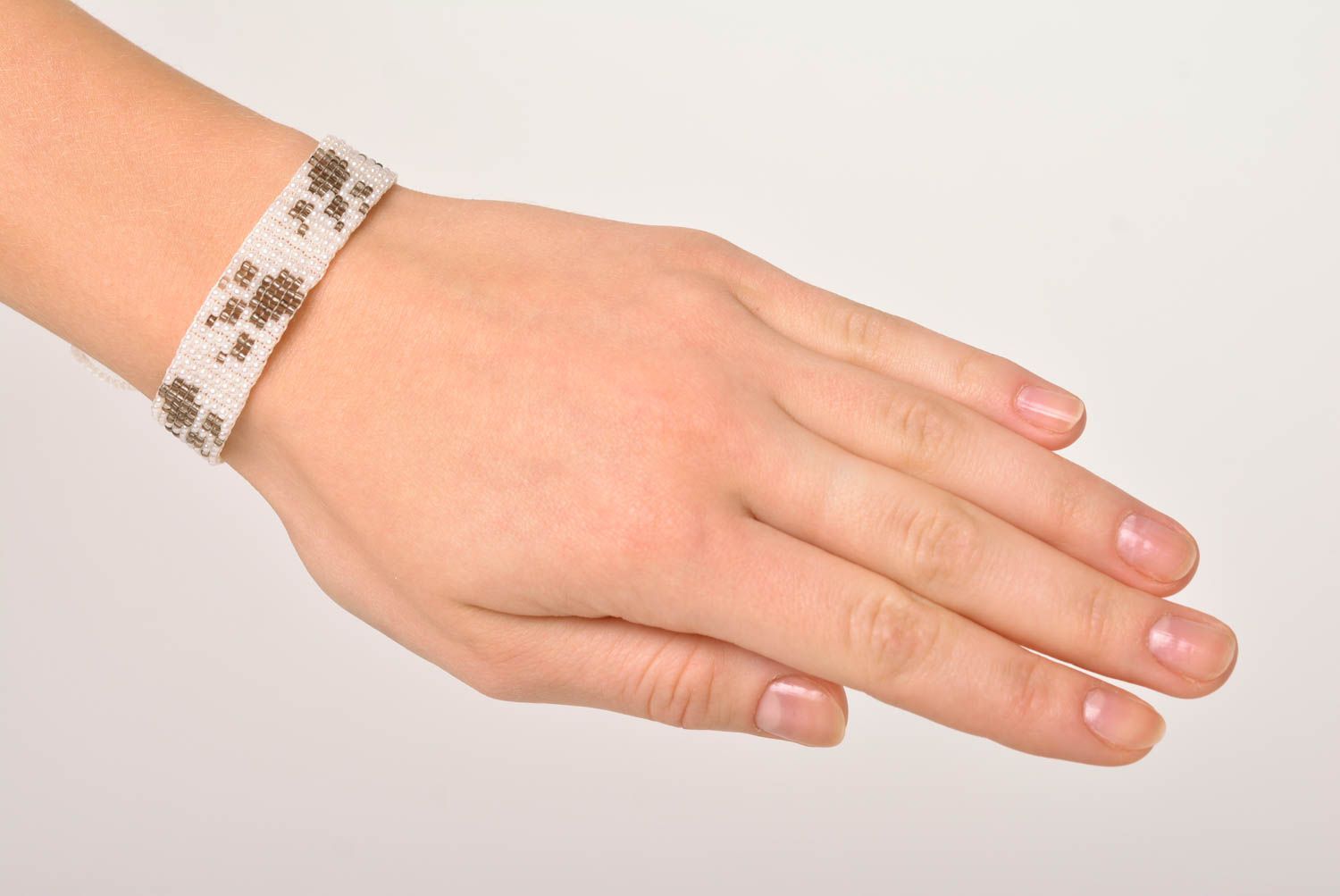 Bracelet perles rocaille Bijou fait main fils de coton Accessoire pour femme photo 2