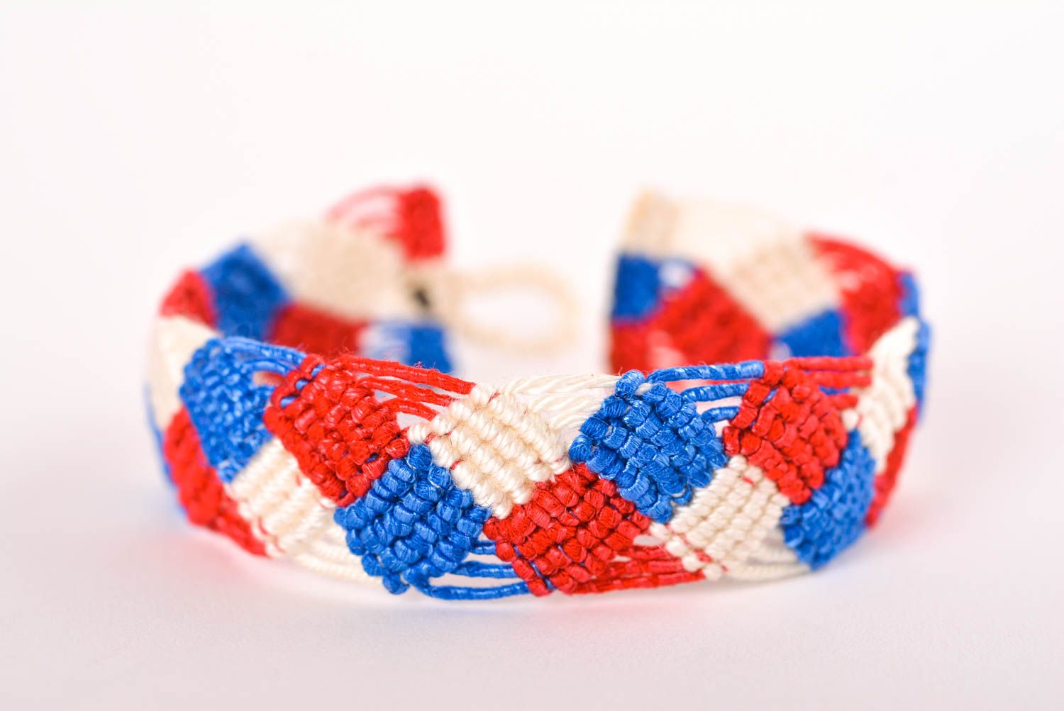 Beautiful handmade textile bracelet woven string bracelet artisan jewelry photo 1