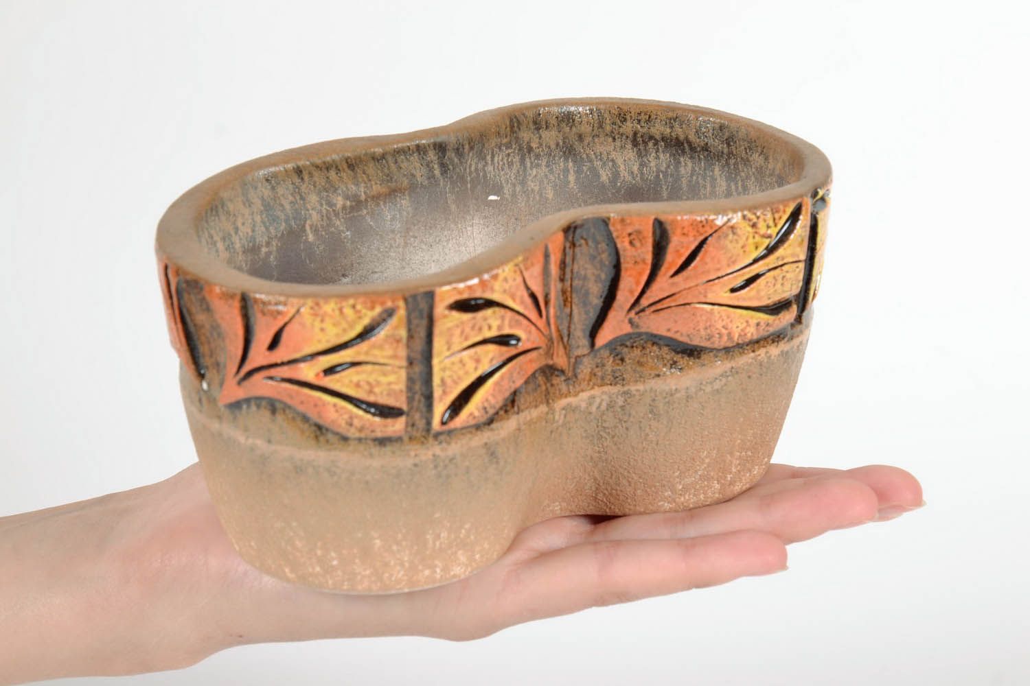 Vaso doppio fatto a mano vaso da fiori in ceramica attrezzi per giardinaggio
 foto 5