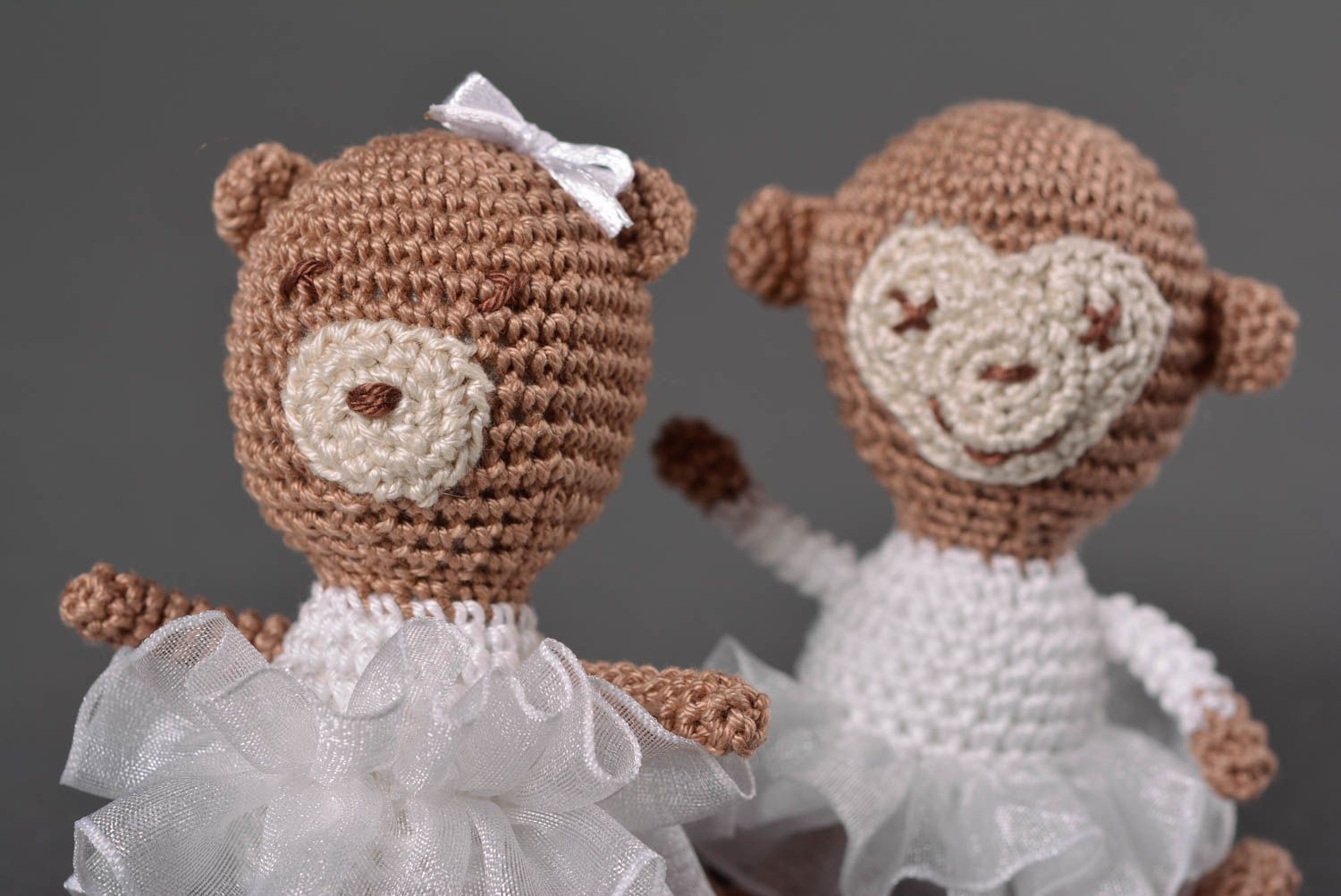 Peluche ours Jouet fait main en coton tricoté au crochet Cadeau pour enfant photo 4