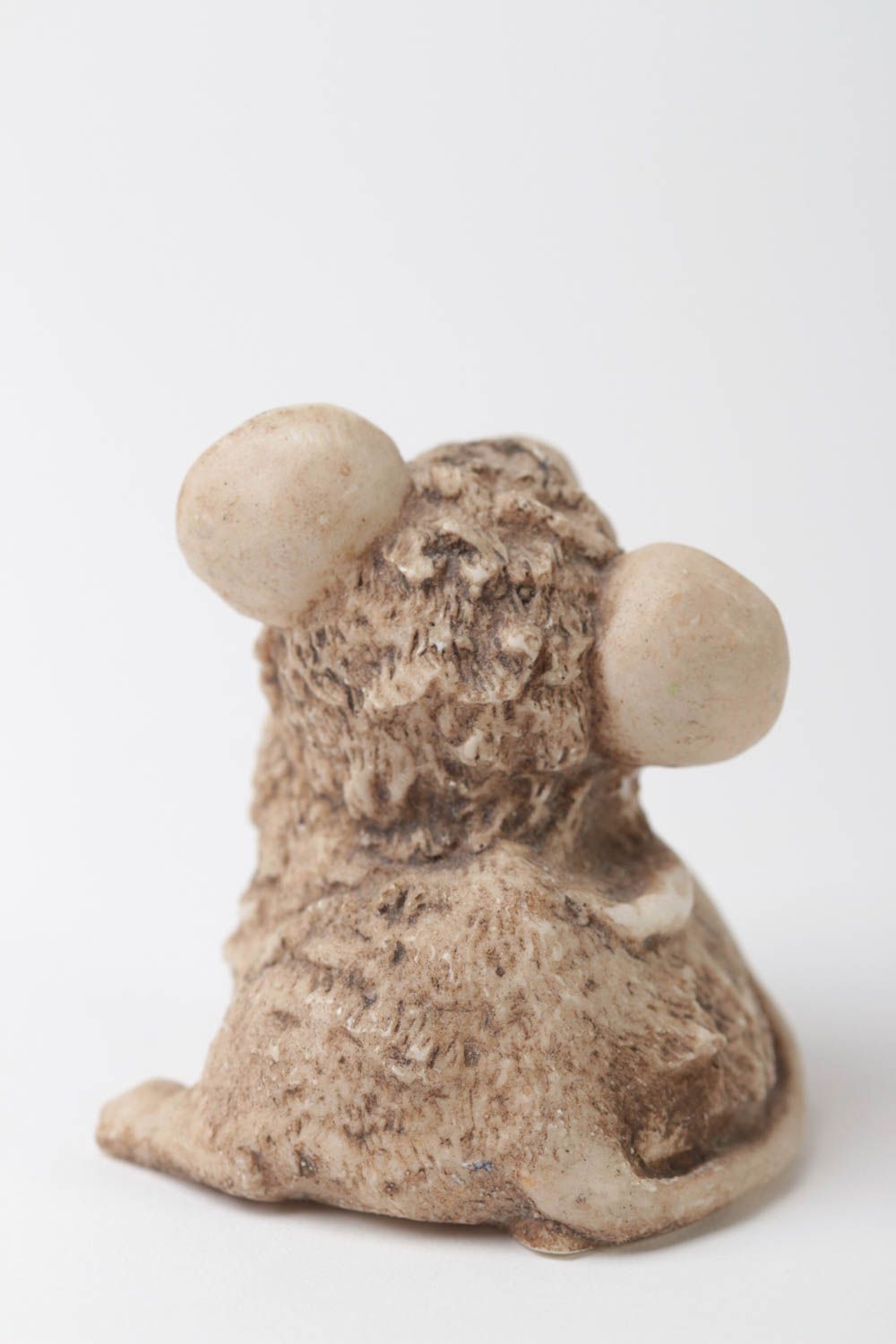 Handmade polymer resin statuette designer mouse figurine marble home decor photo 4