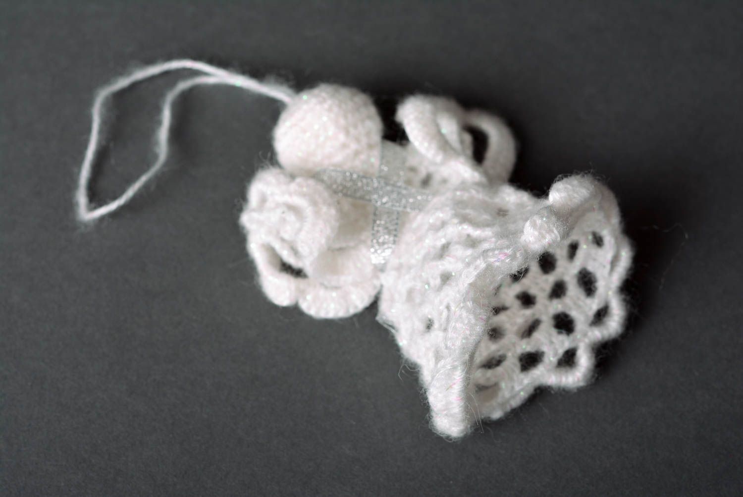 Décoration de Noël Déco fait main ange tricot crochet Idée déco Noël design photo 5