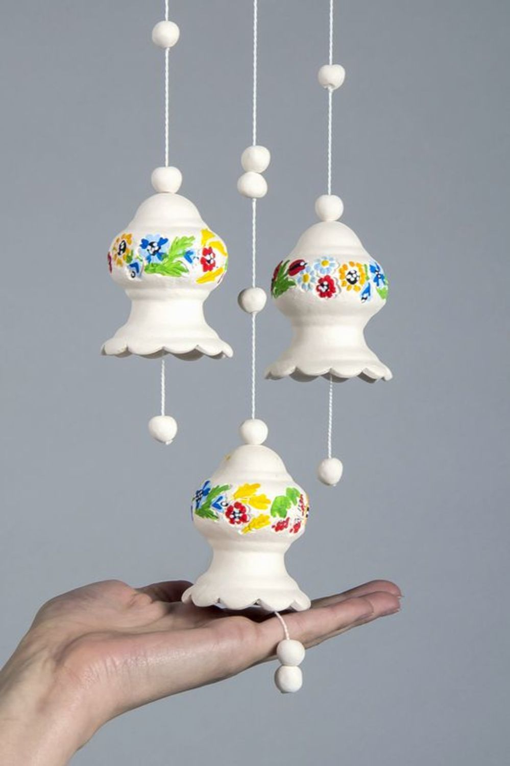 Hanging ceramic bells photo 5