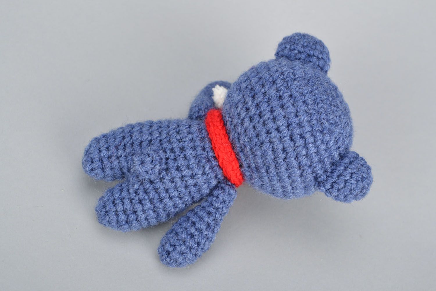 Osito de peluche azul hecho a mano juguete de ganchillo regalo para niño  foto 5