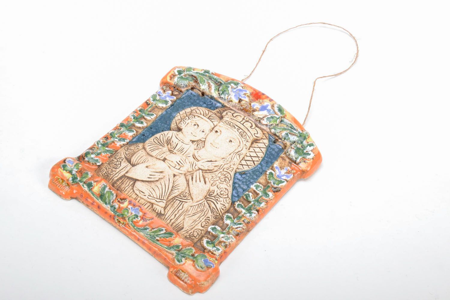 Ceramic icon of the Mother of God photo 2