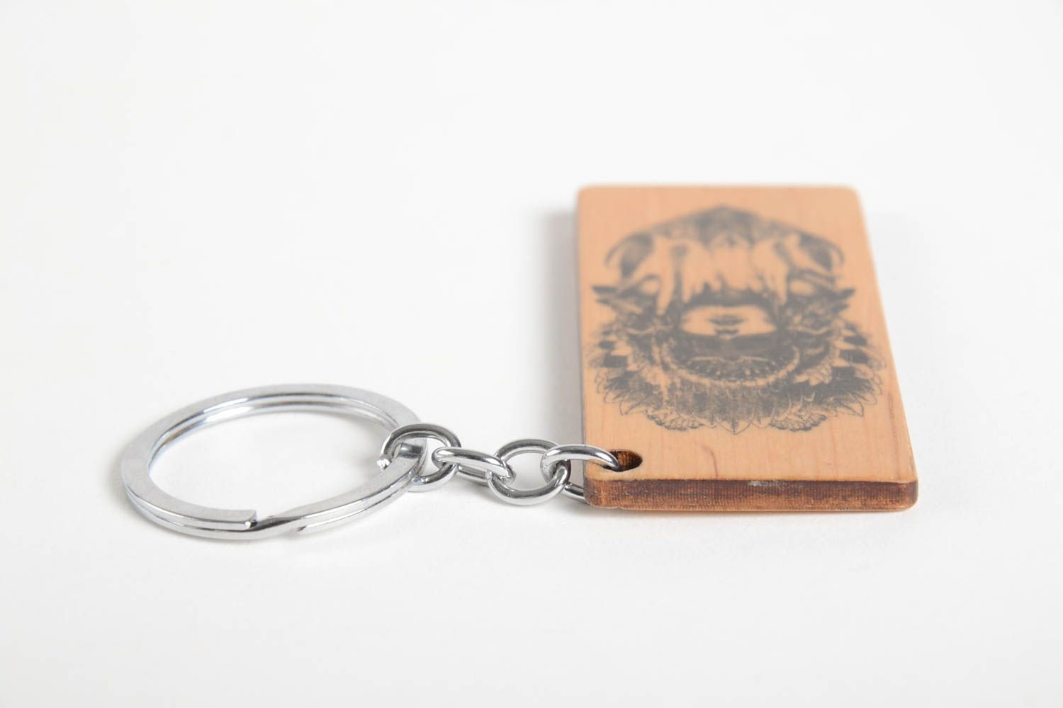 Llavero decorativo de madera hecho a mano accesorio para llaves regalo original  foto 5