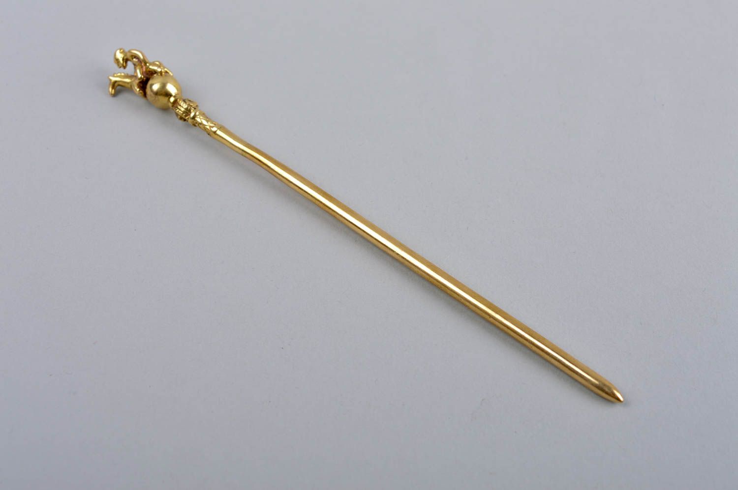 Handmade brass hair stick unusual beautiful hair stick designer accessory photo 2